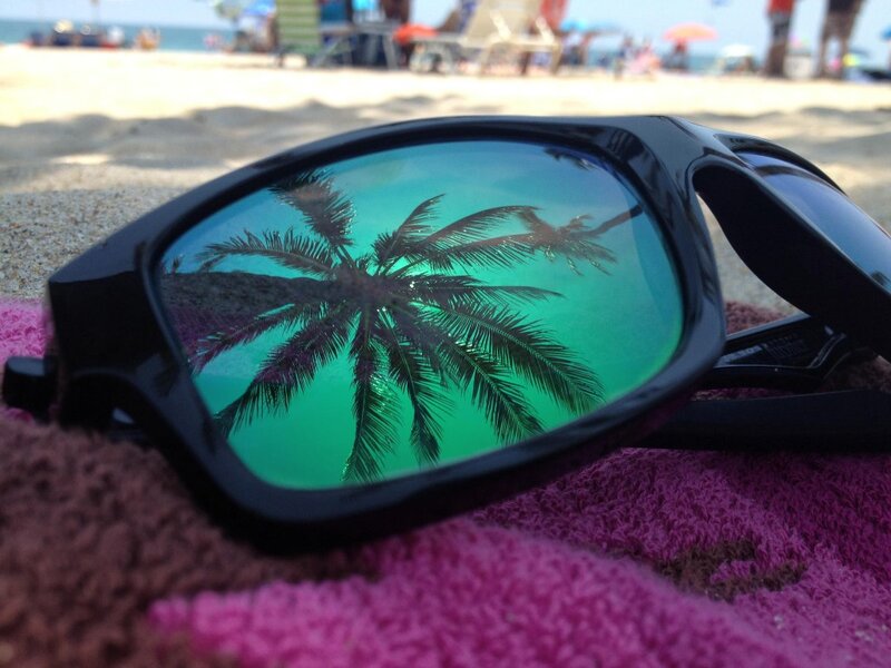 Sunglasses on Towel — Black