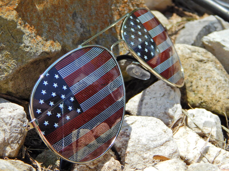 Sunglasses with Flag Design