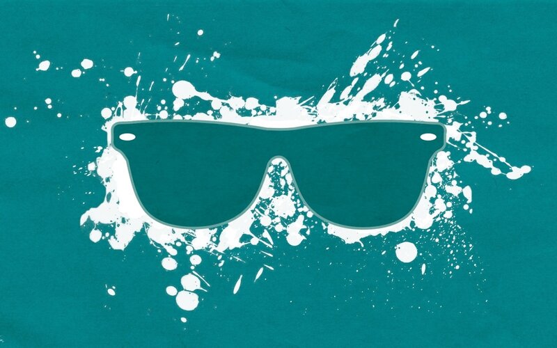 sunglasses with paint splatter
