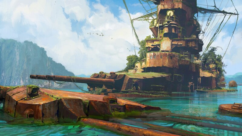 Sunken Battleship — Blue