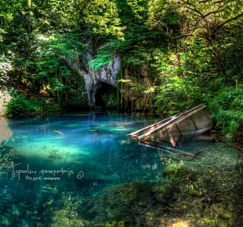 Sunken Boat in Cave
