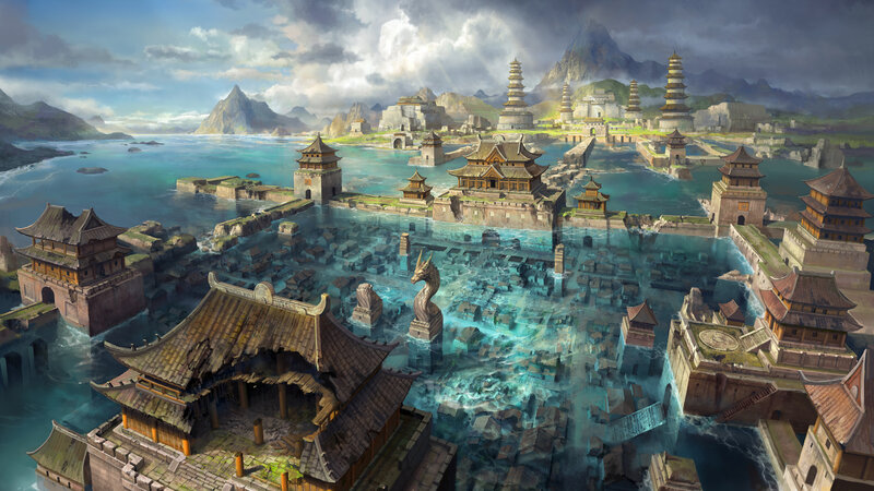 Sunken City Ruins — Blue, Dramatic, Afternoon