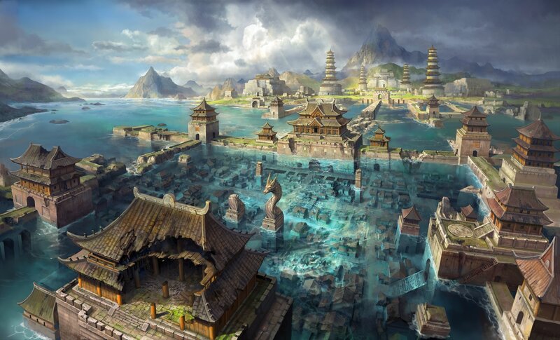 Sunken City Ruins — Blue, Dramatic