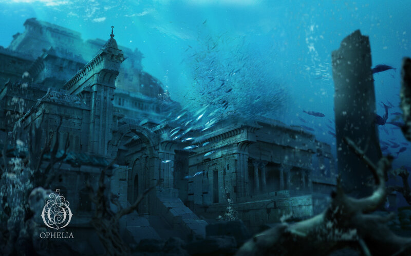 Sunken City Ruins — Blue, Mysterious