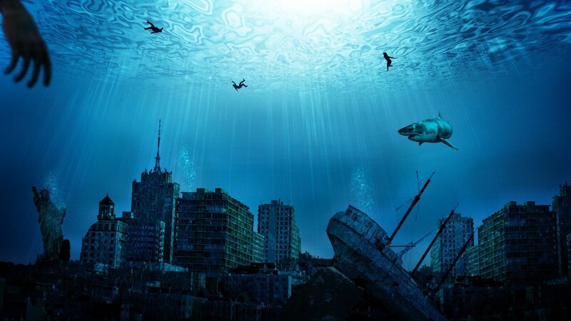 Sunken City Underwater — Blue