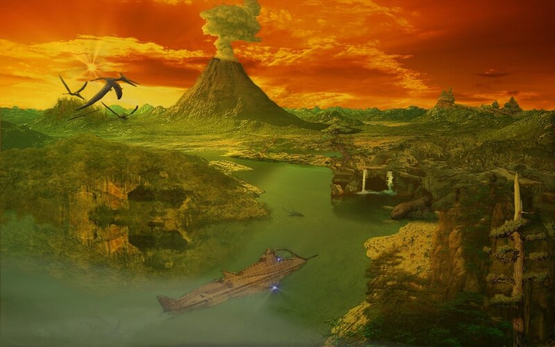 Sunken Ship in River