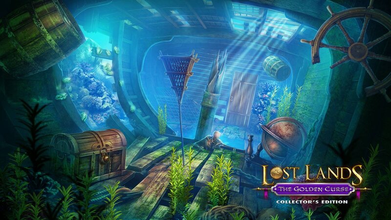 Sunken Ship Interior — Blue, Mysterious, Digital Art