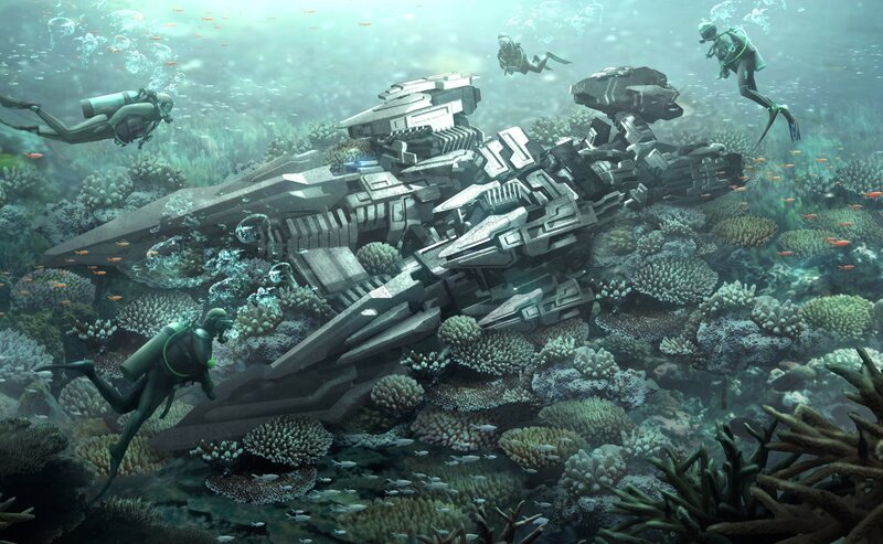 Sunken Spaceship Wreck