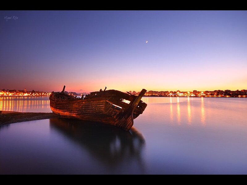 Sunken Wooden Boat