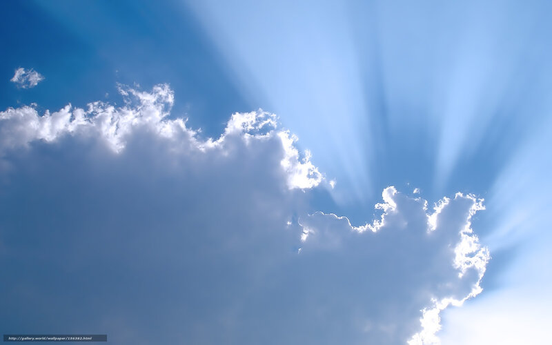 Sunlight beams through clouds