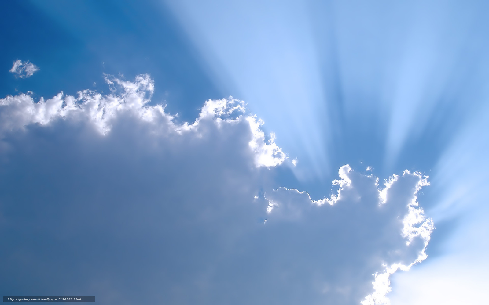 Sunlight beams through clouds