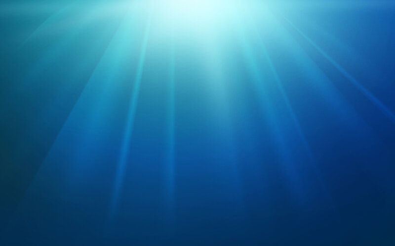 sunlight beams underwater