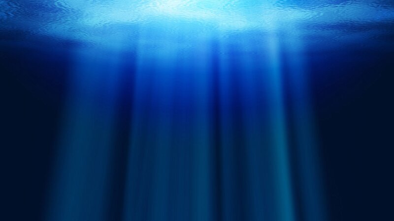 Sunlight Beams Underwater — Blue, Serene, Digital Art, Water