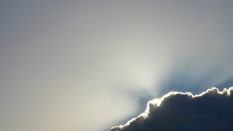 Sunlight behind a cloud