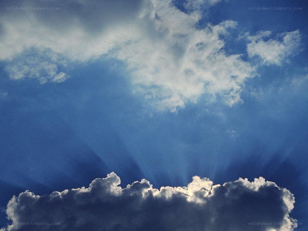 Sunlight breaking through clouds