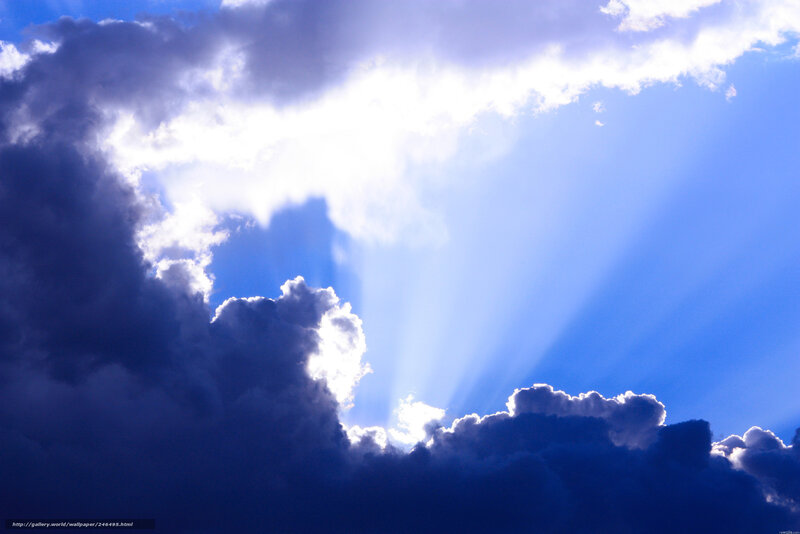 Sunlight breaking through clouds