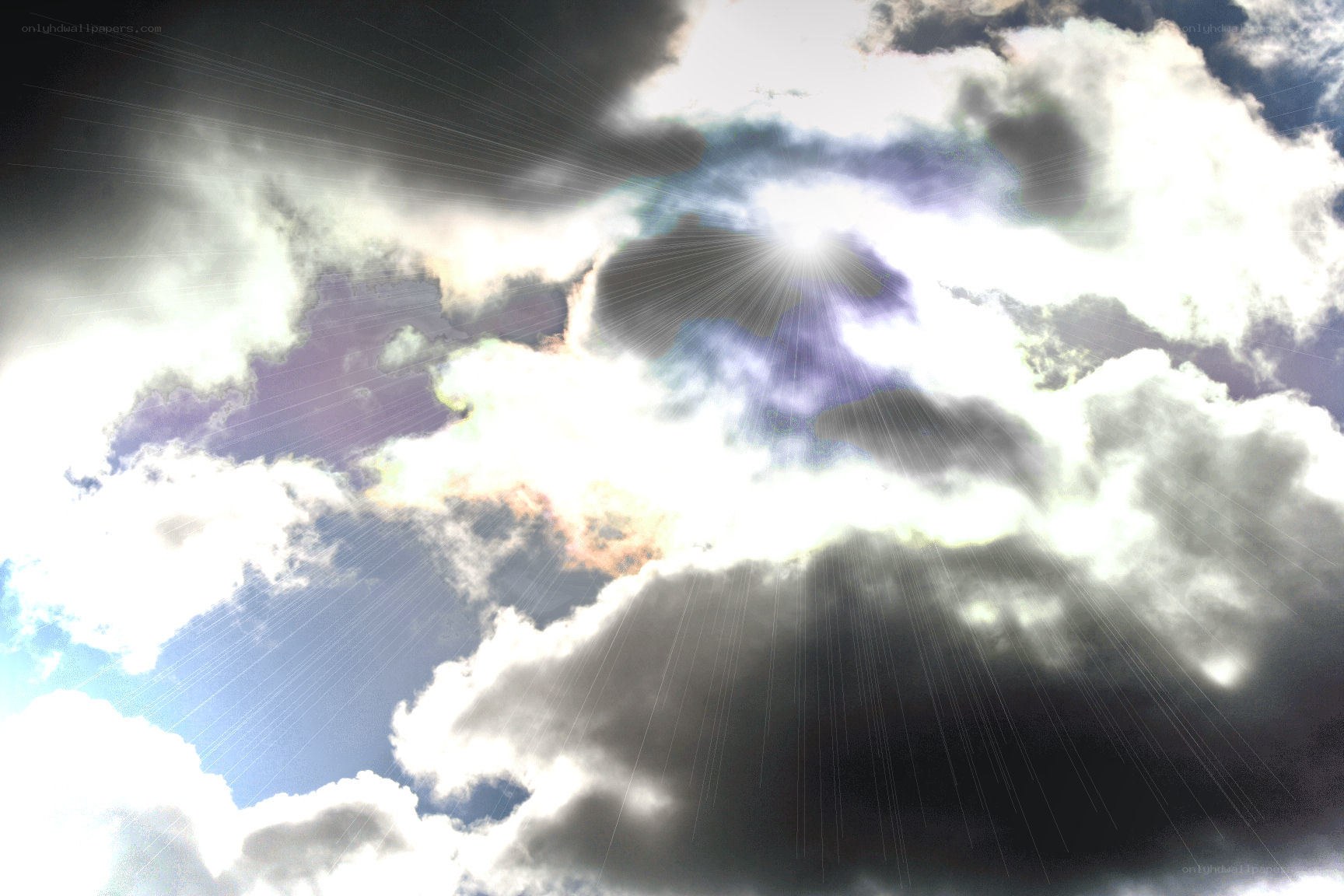 Sunlight breaking through clouds