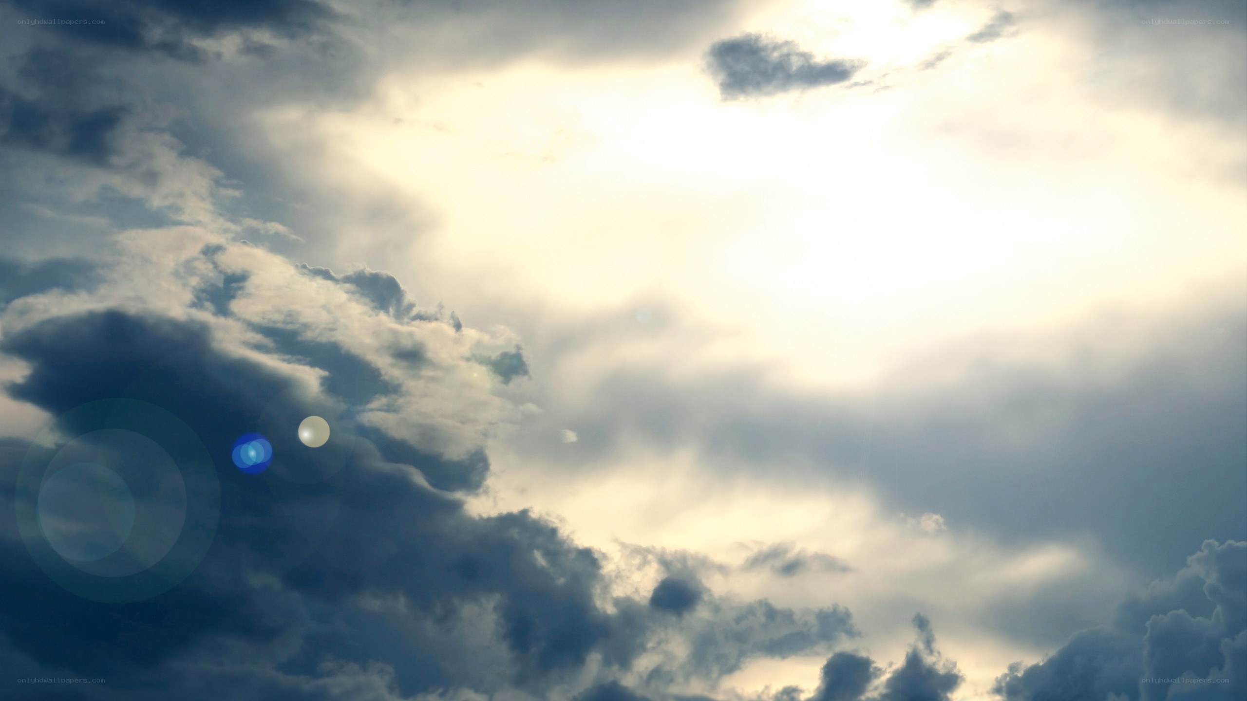 Sunlight breaking through clouds