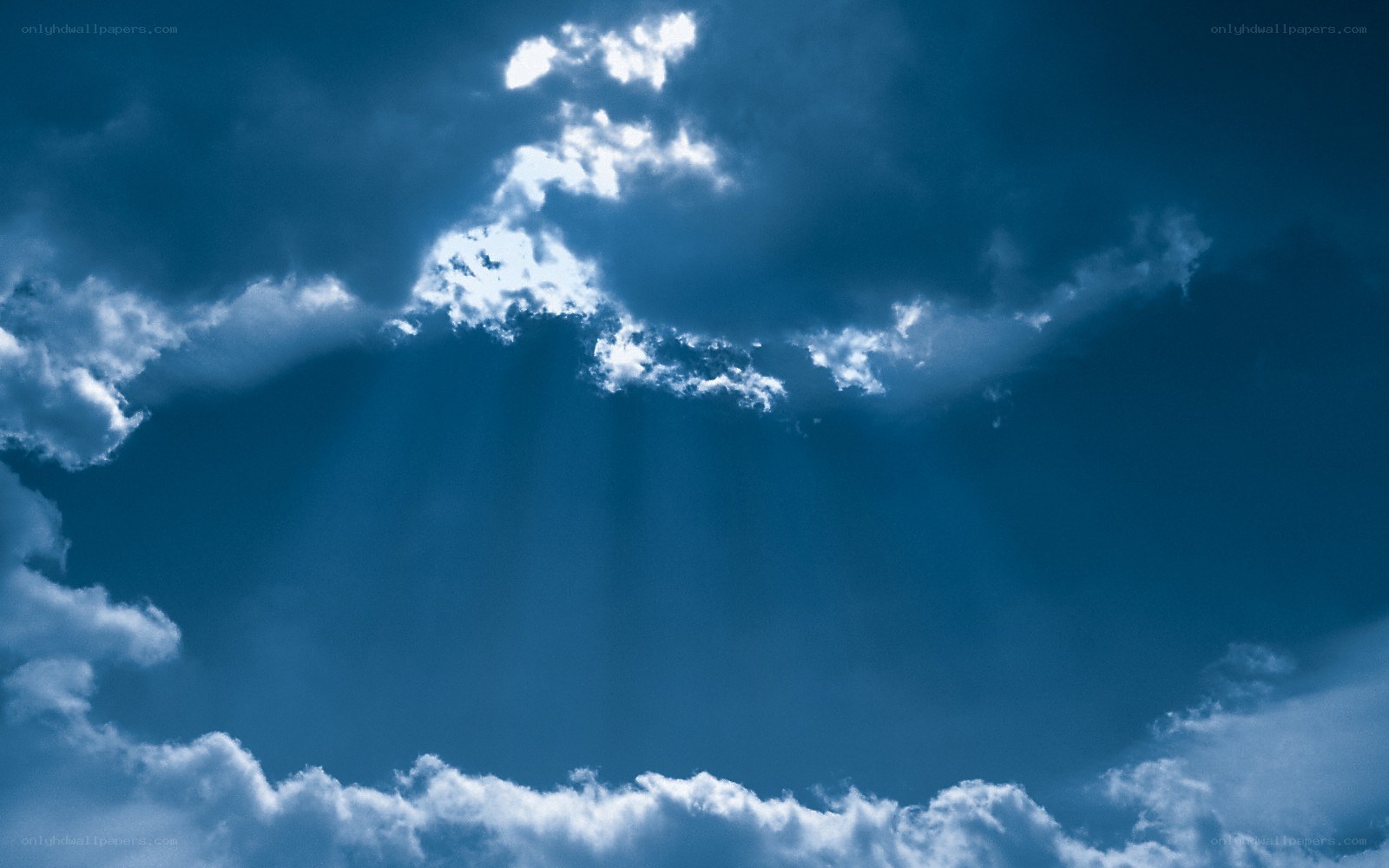 Sunlight breaking through clouds