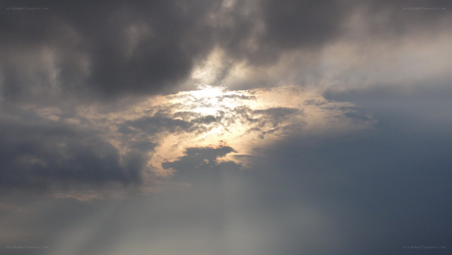 Sunlight breaking through clouds