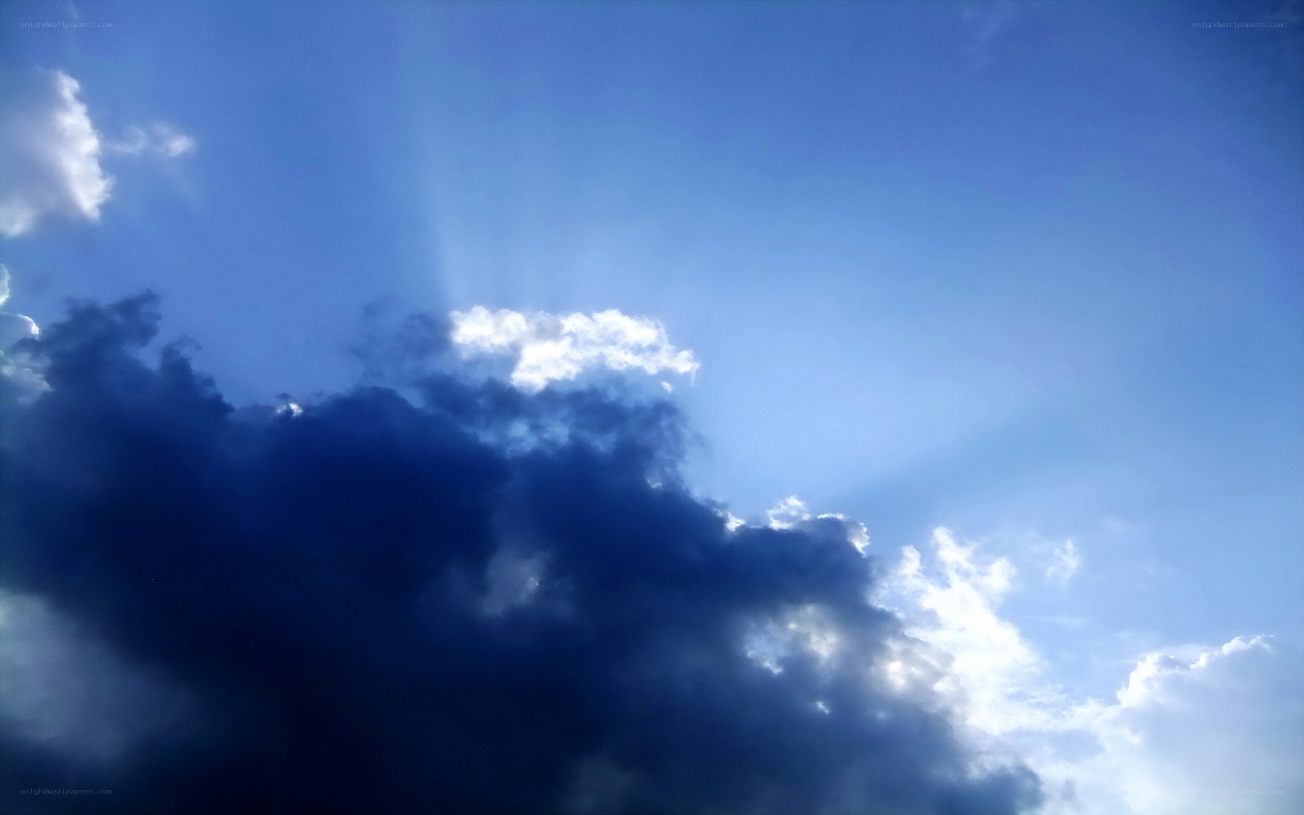 Sunlight breaking through clouds