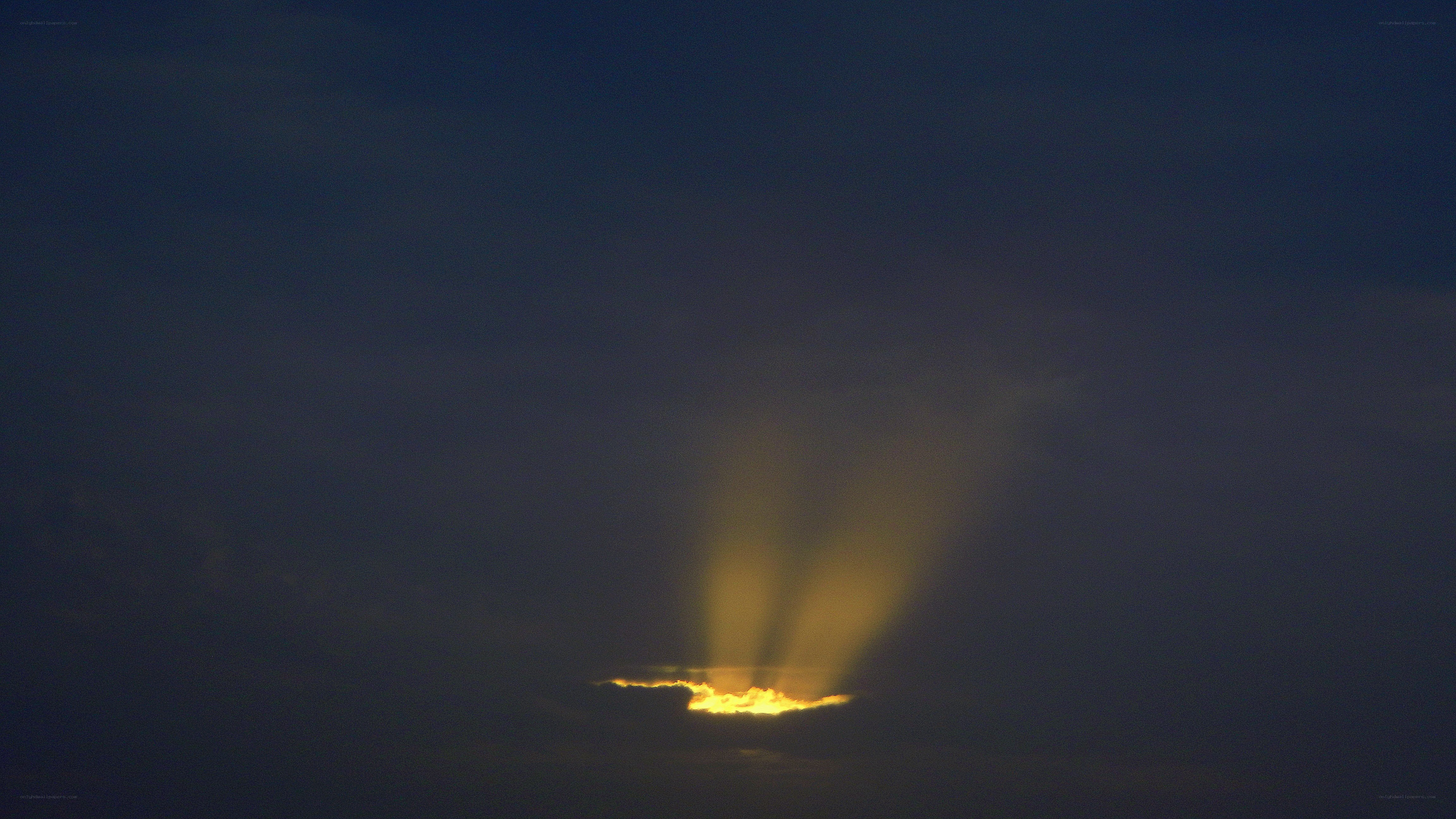 Sunlight breaking through clouds
