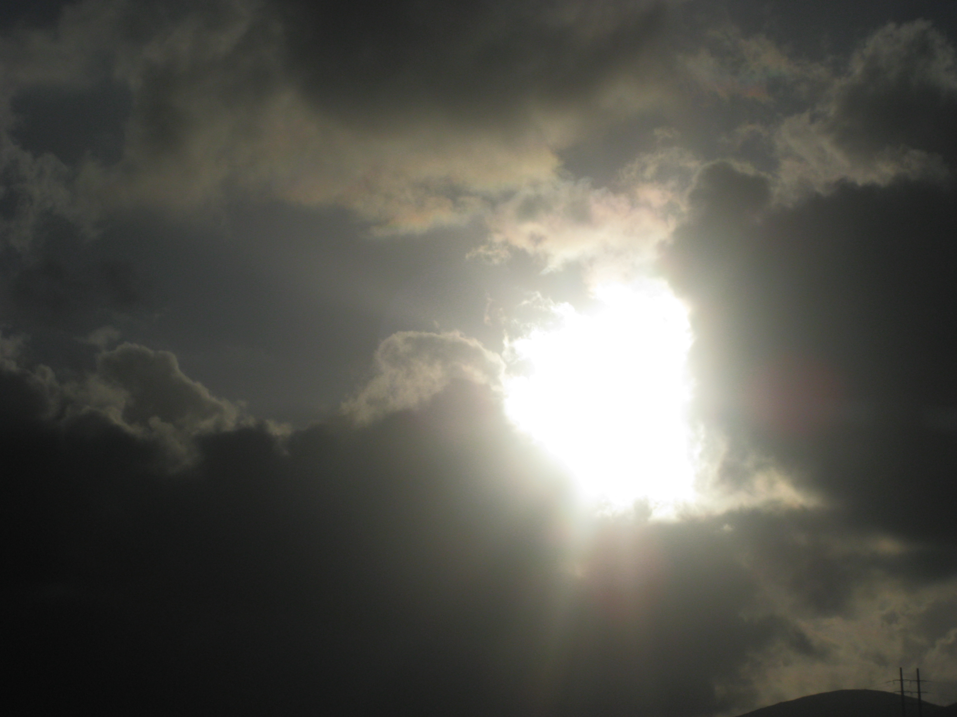 Sunlight breaking through clouds