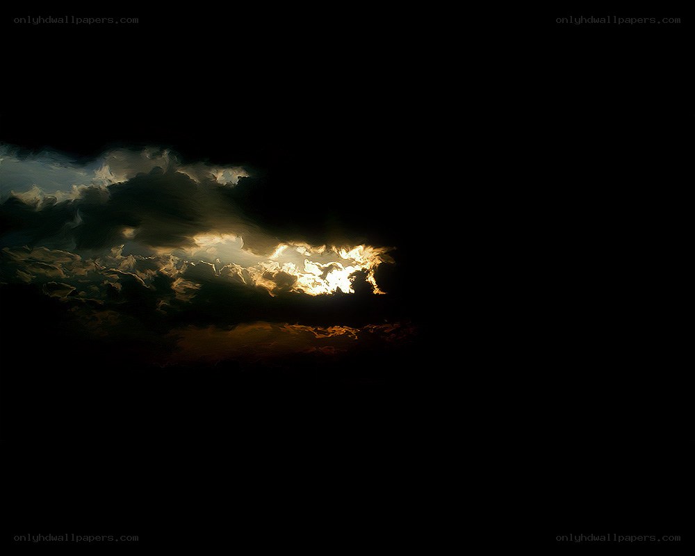 Sunlight breaking through storm clouds