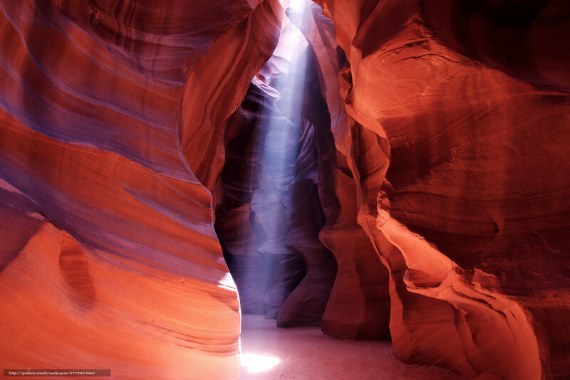 Sunlight in a red canyon