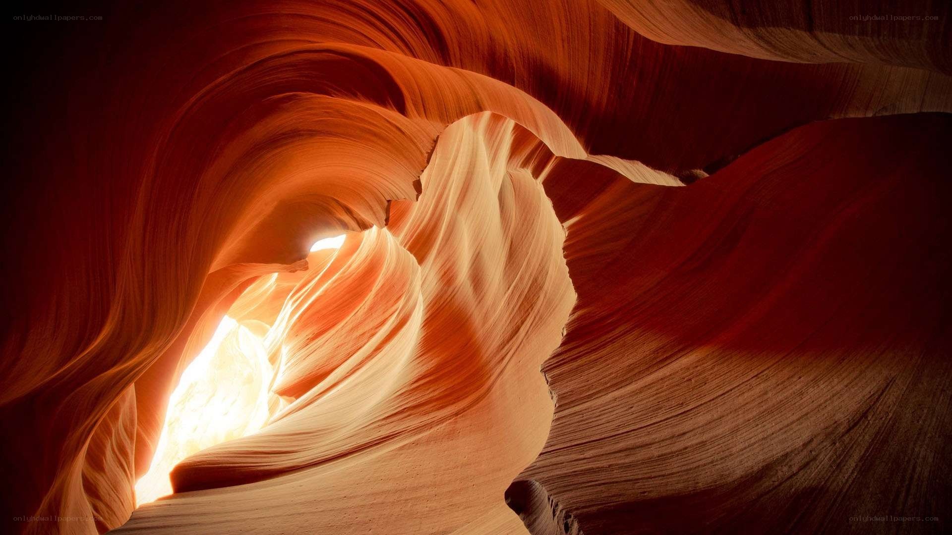Sunlight in a sandstone canyon