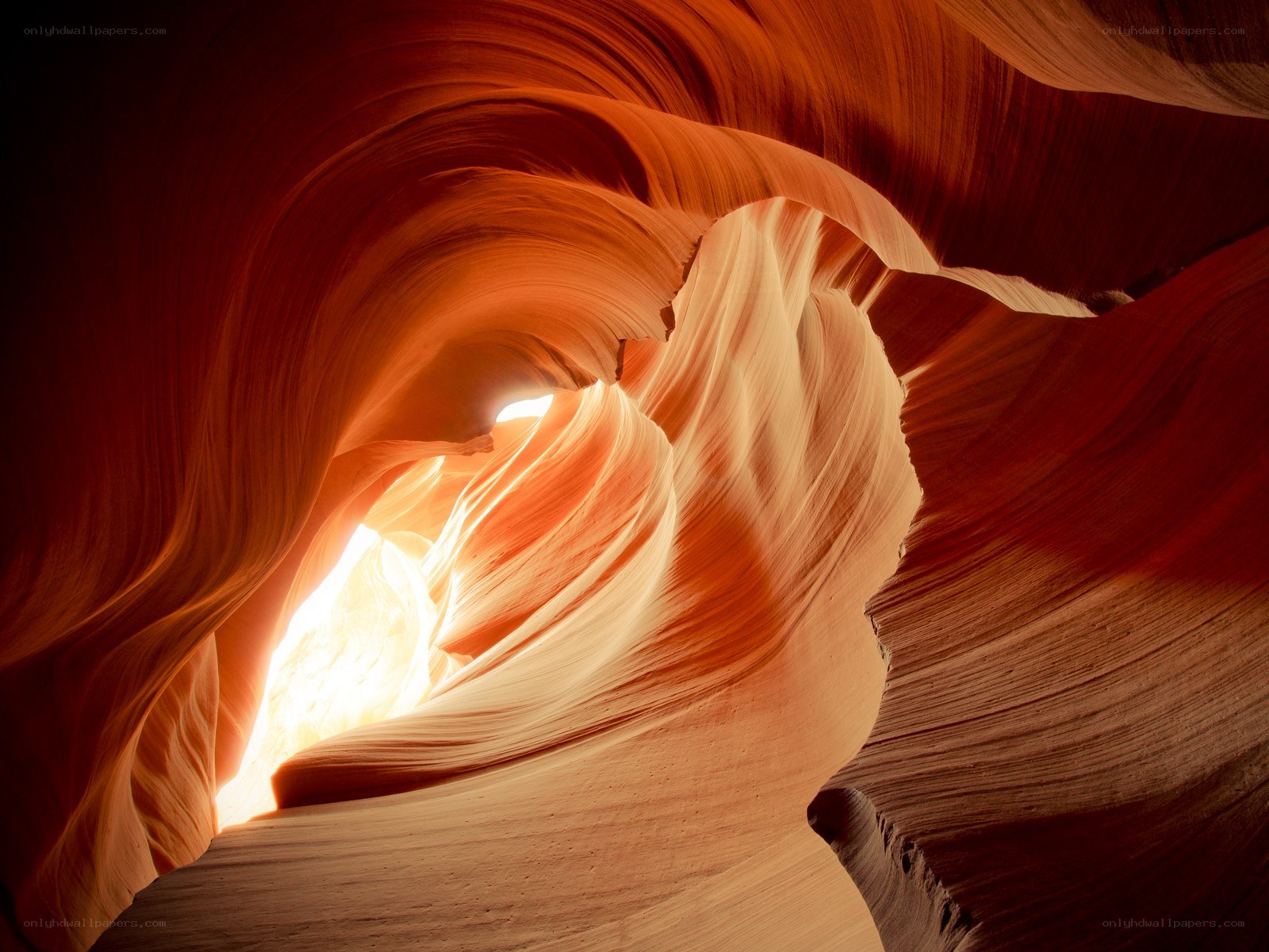 Sunlight in a sandstone canyon