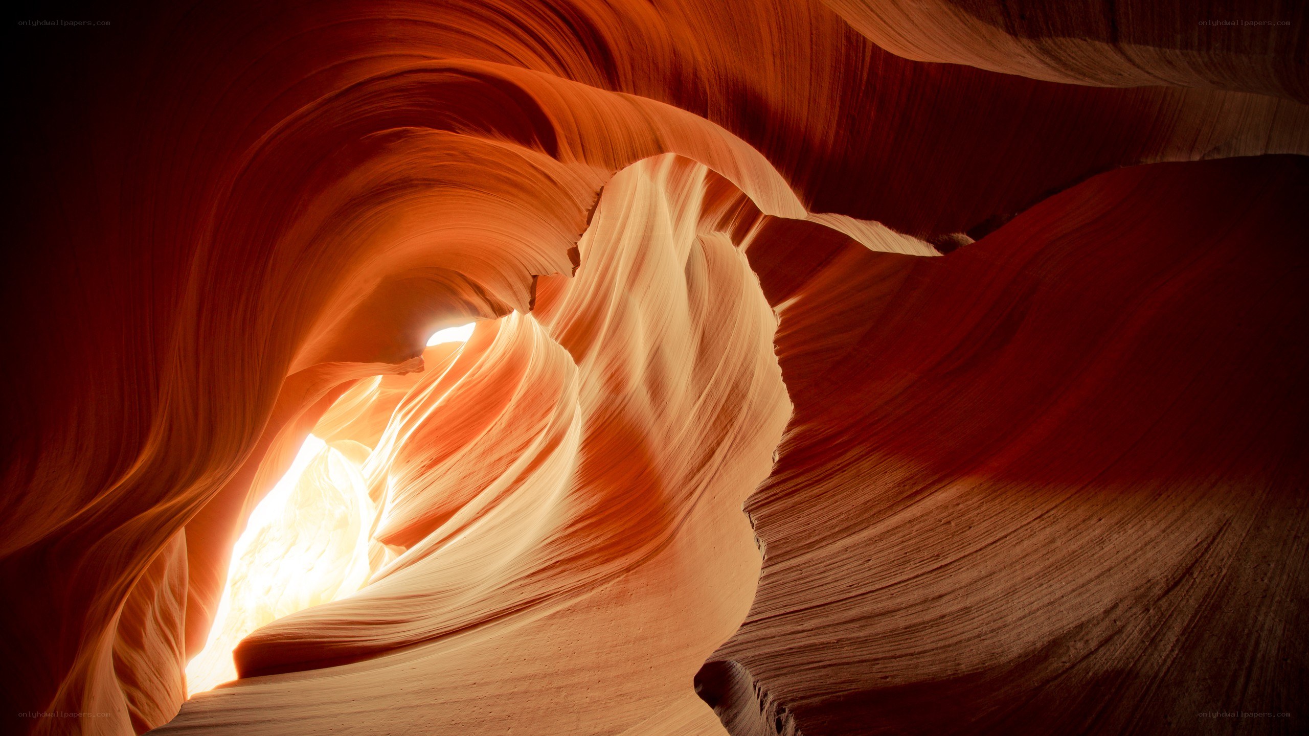 Sunlight in a sandstone canyon