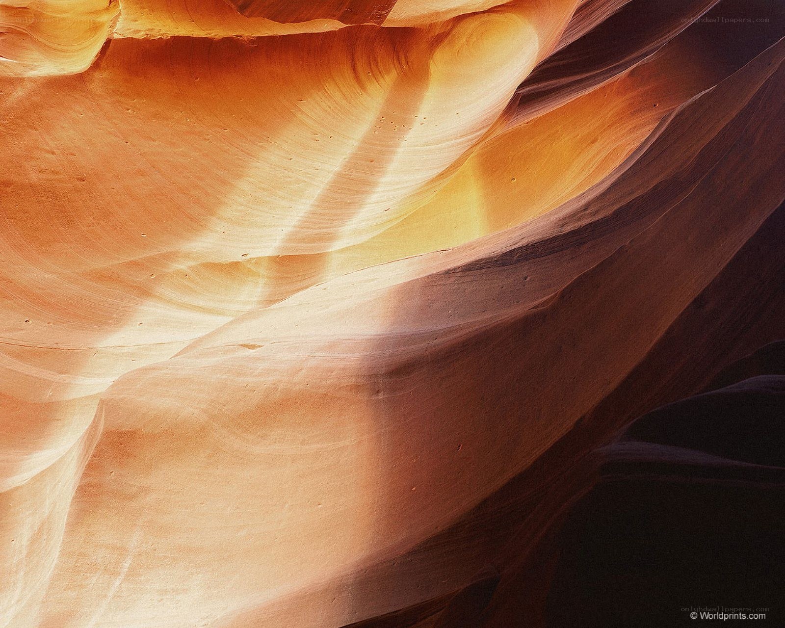 Sunlight in a sandstone canyon