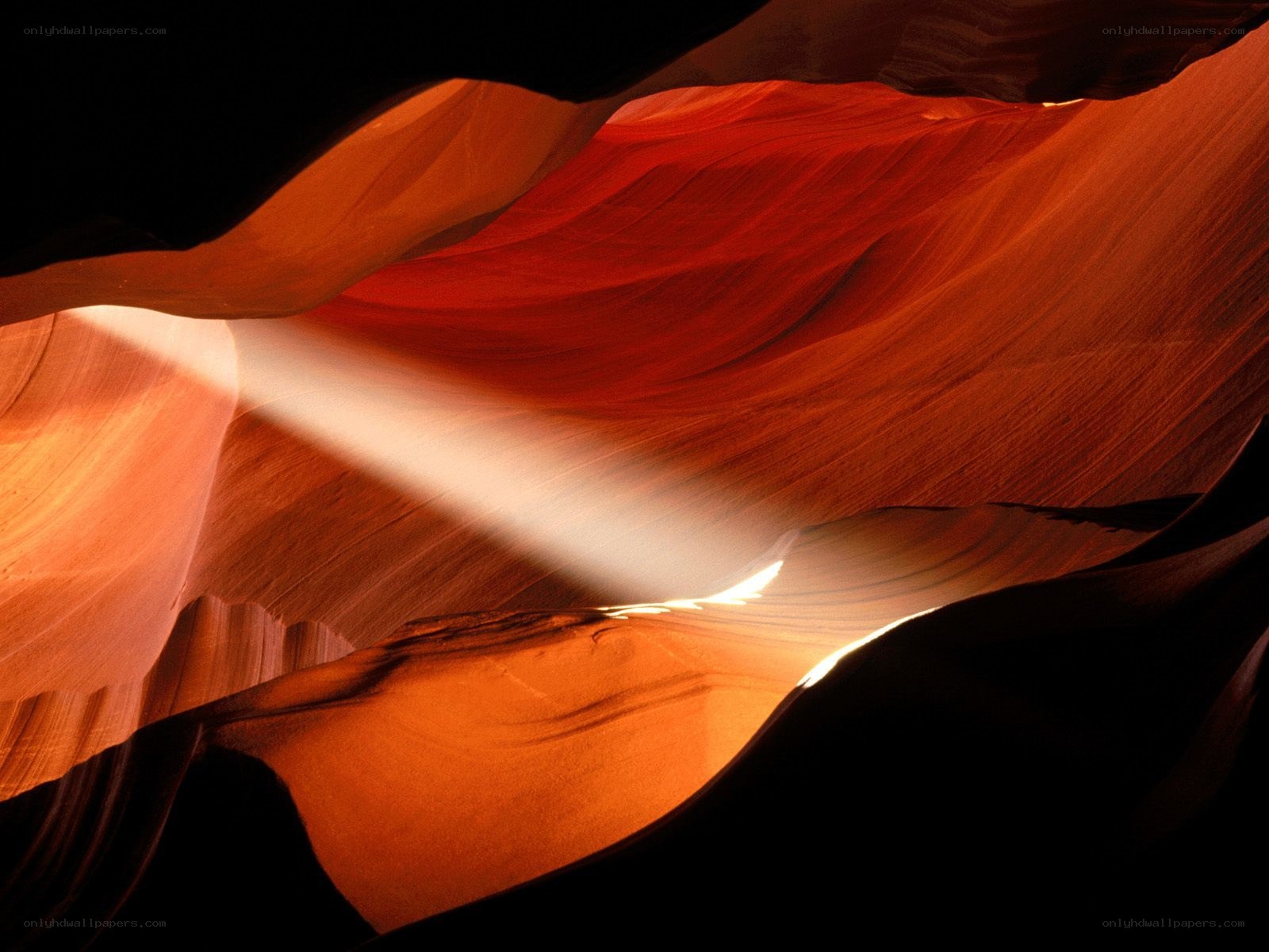 Sunlight in a sandstone canyon