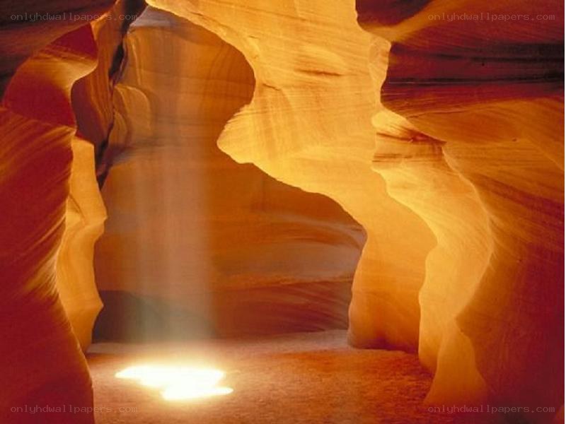 Sunlight in a sandstone canyon