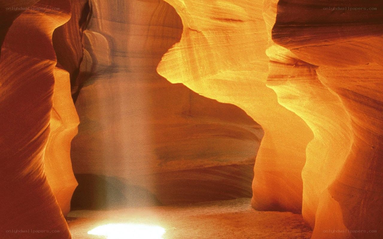 Sunlight in a sandstone canyon