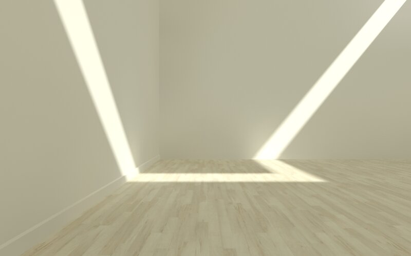 sunlight in an empty room