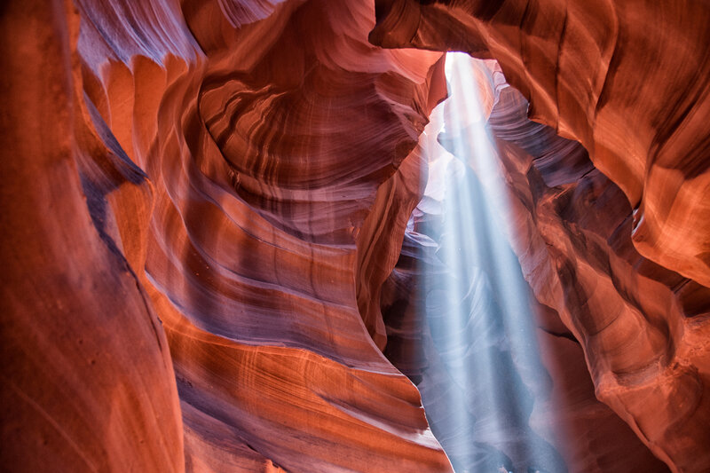 Sunlight in Canyon — Red