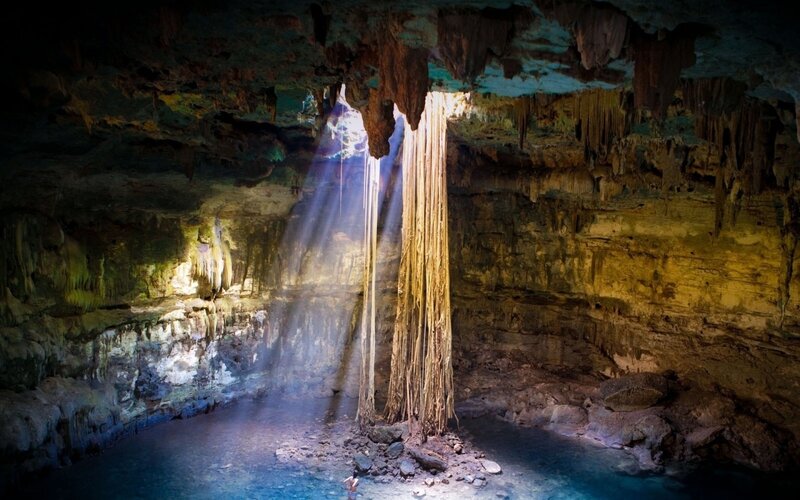 Sunlight in Cave — Brown
