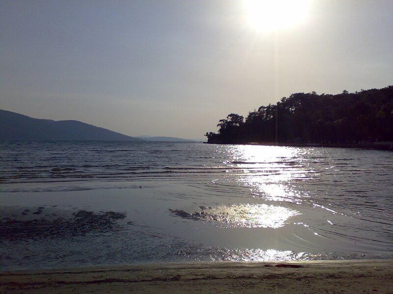 Sunlight on a calm beach