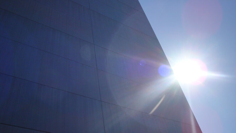 Sunlight on a modern building