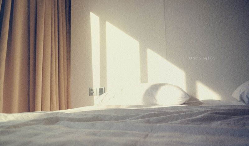Sunlight on a quiet bed
