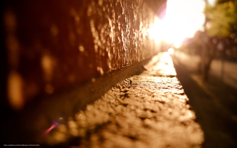 Sunlight on a stone wall
