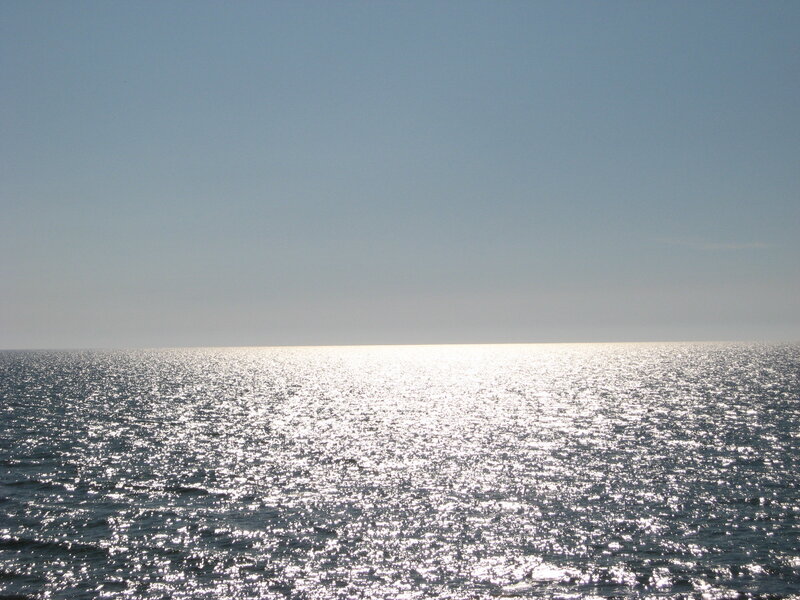 Sunlight on Ocean Surface — Blue
