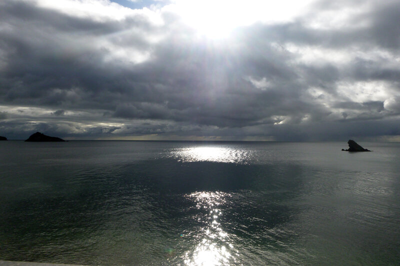 Sunlight on Ocean Surface — Gray