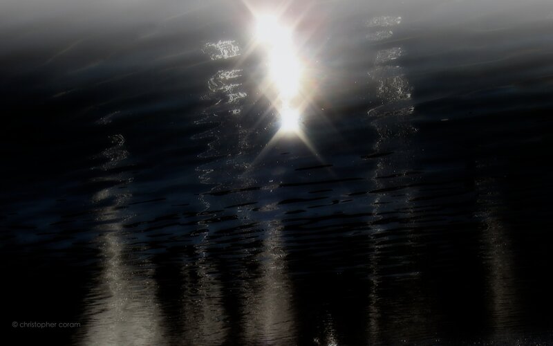 Sunlight on rippling water