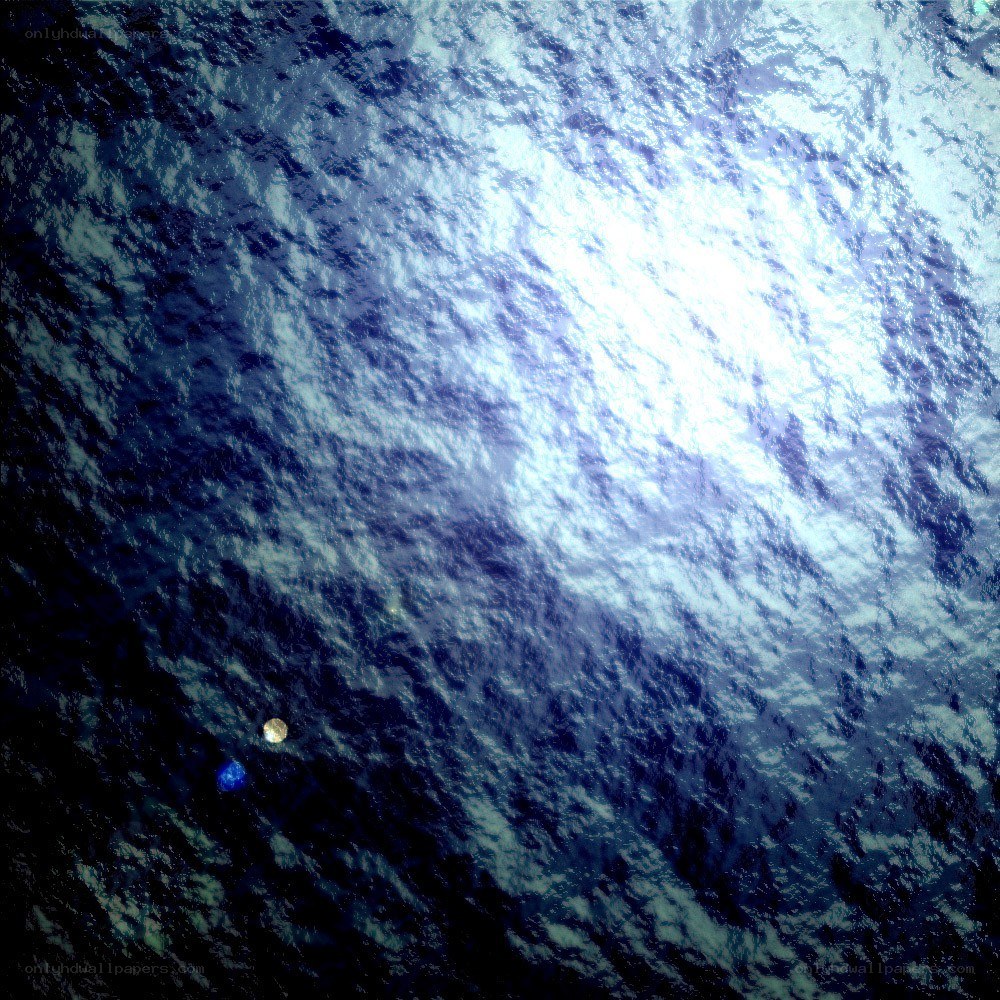 Sunlight on rippling water