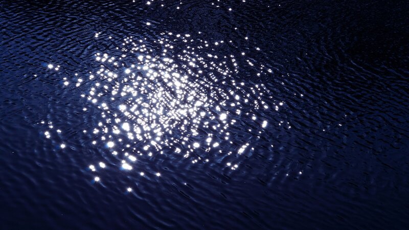 Sunlight on Rippling Water — Blue, Calm