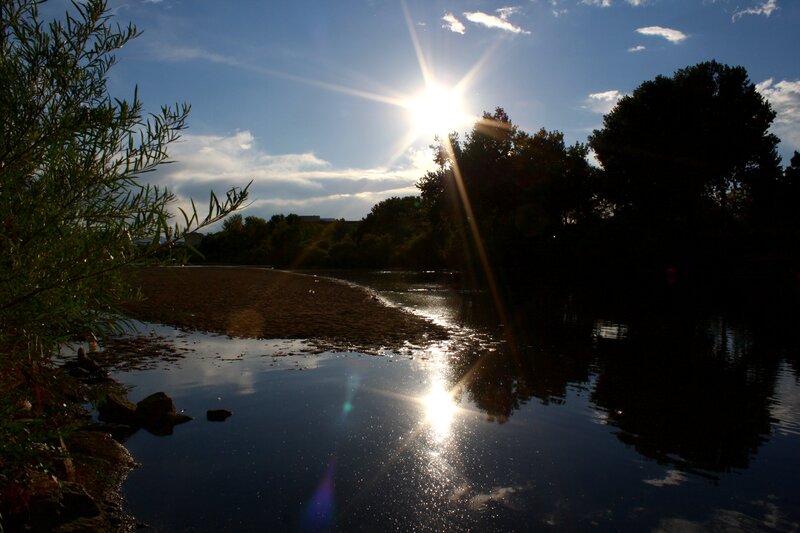 Sunlight on River Water