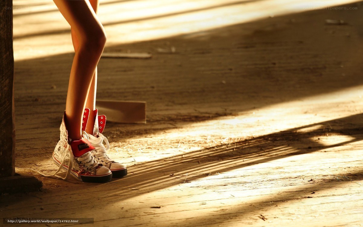 Sunlight on sneakers